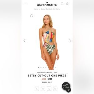 Agua Bendita Betsy Tropical Cut-Out One Piece